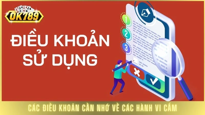 Điều khoản sử dụng Ok789 - Quy định & trách nhiệm hội viên 2 Các điều khoản cần nhớ về các hành vi cấm