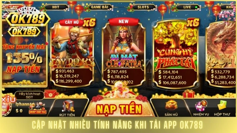Cách tải app Ok789 trên IOS & Android cá cược mượt mà 2 Cập nhật nhiều tính năng khi tải app OK789